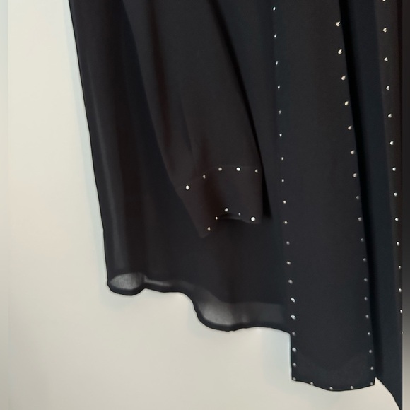 MICHAEL MICHAEL KORS Chiffon Tie-Neck Blouse - S - Picture 9 of 11